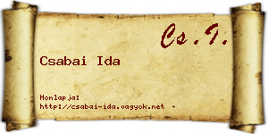Csabai Ida névjegykártya